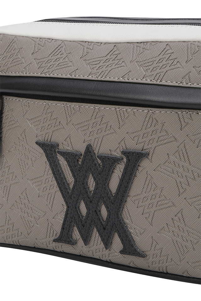 Uni Logo Intaglio Pouch - Beige
