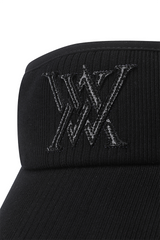 Women's Knit Visor - Black