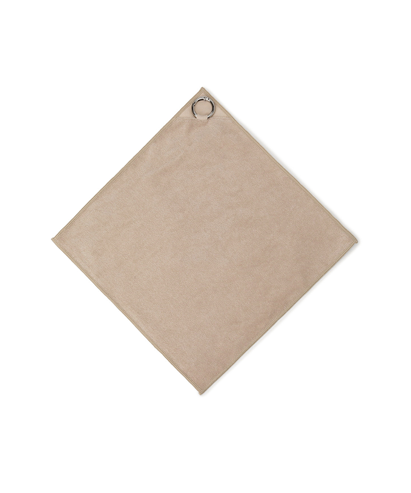 Unisex Logo Pattern Reel Towel - Light Beige