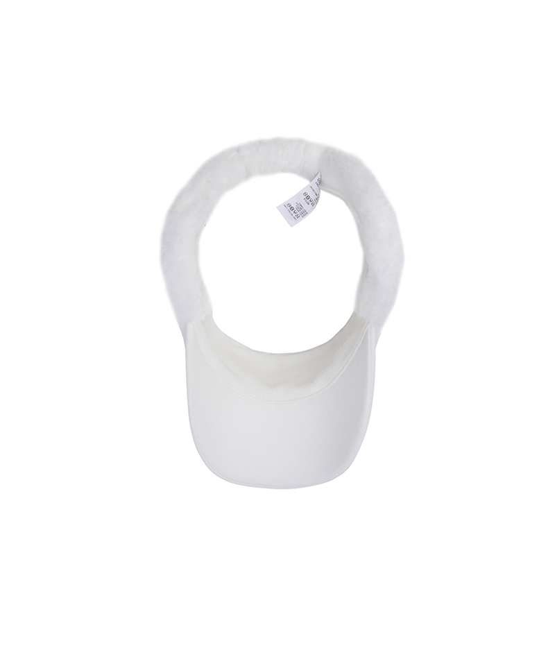 Women's Fur Visor - Cream