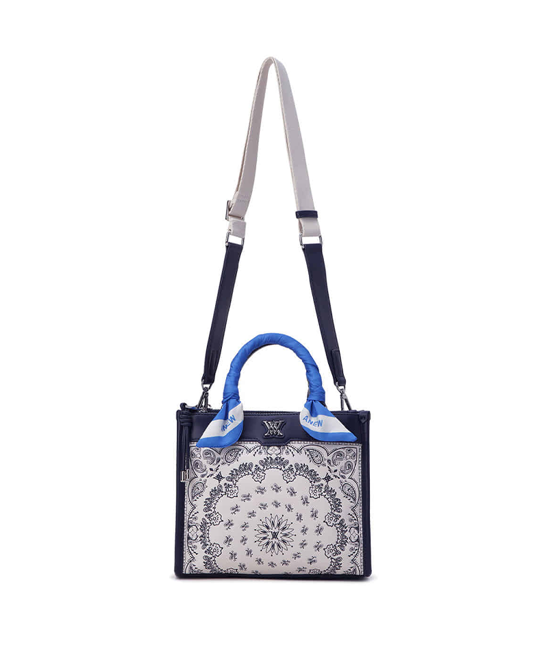 Paisley Tote Bag - Navy