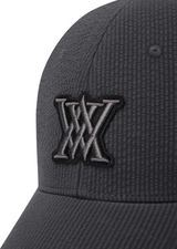 Uni Seersucker  Cap - Dark Grey