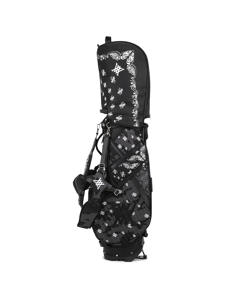 9 Unisex Paisley Stand Bag - Black