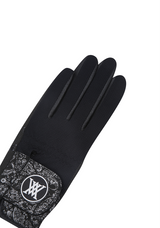Women's Paisley Mesh Glove (PAIR) - Black