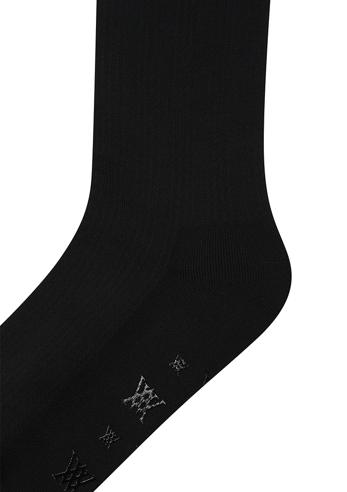 Women's Aqua Mesh Knee Socks - Black