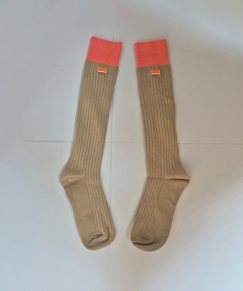 Orange Label Two-Tone Knee Socks - 3 Colors