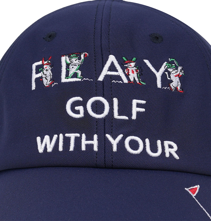 Castelbajac Men's Color Block Point Character Embroidery Ball Cap - Navy