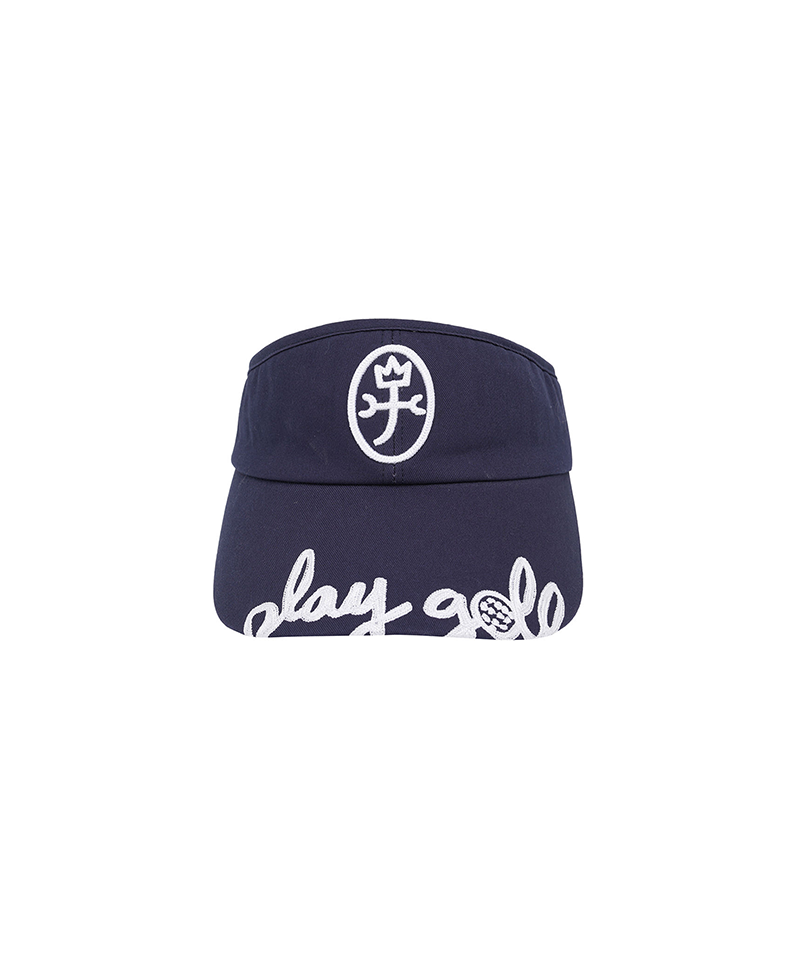 Castelbajac Women's Embroidered Ribbon Sun Cap - Navy