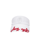 Castelbajac Women's Embroidered Ribbon Sun Cap - White
