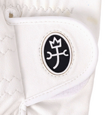 Castelbajac Men's Synthetic Leather Slogan Gloves - White