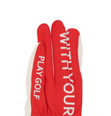 Castelbajac Women's Synthetic Leather Logo Two-Handed Gloves - Red