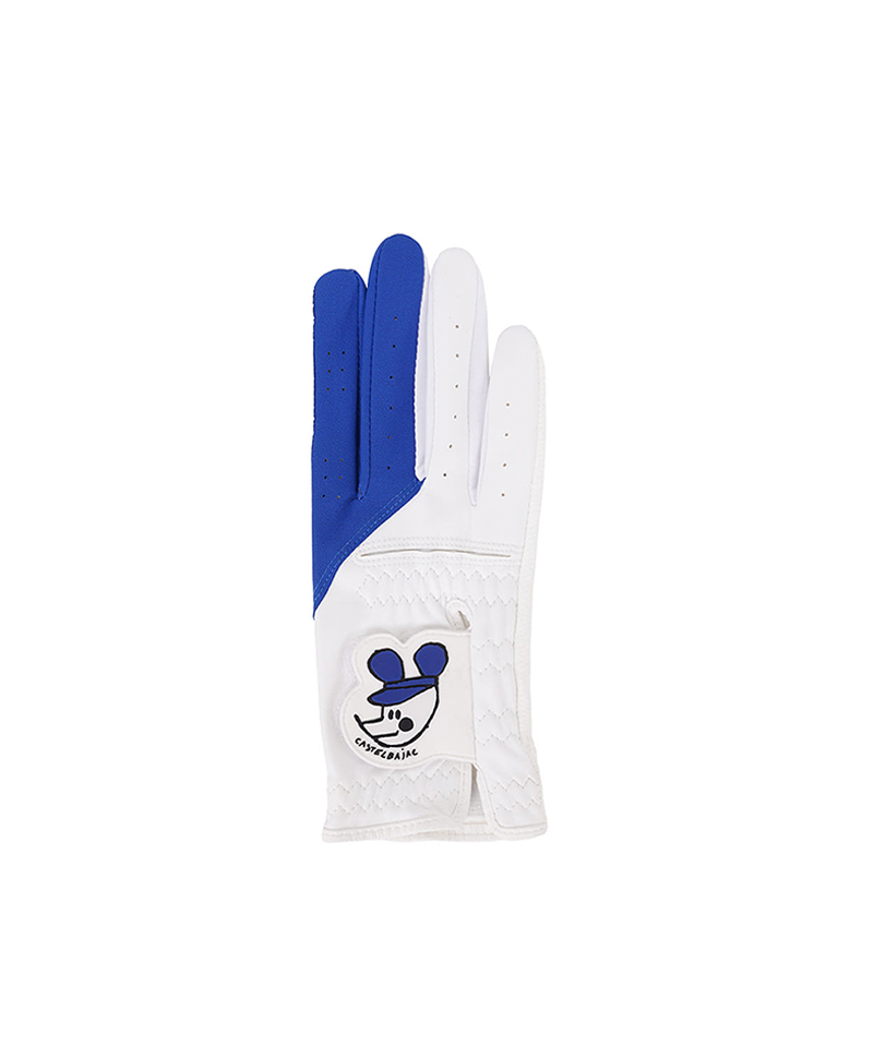 Castelbajac Women's Synthetic Leather Character Two-Handed Gloves - Blue