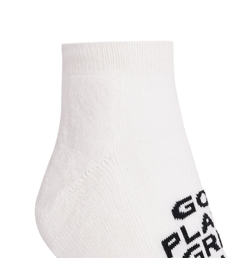 Castelbajac Men's Season Slogan Point Ankle Socks - White