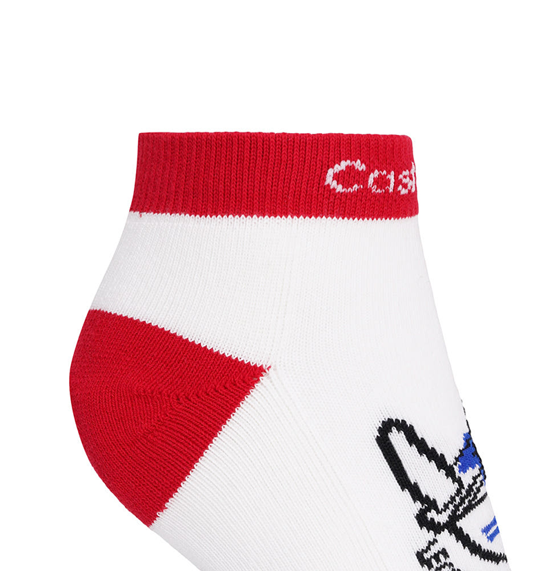 Castelbajac Women's Color Block Character Ankle Socks - Red
