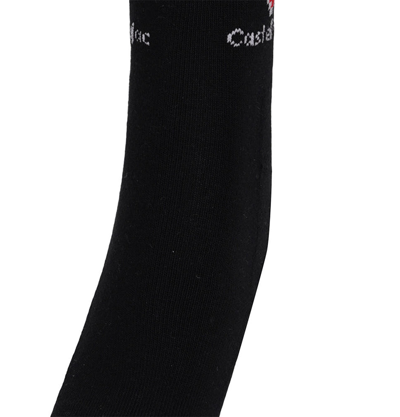 Castelbajac Women's Heart Point Mid-calf Socks - Black