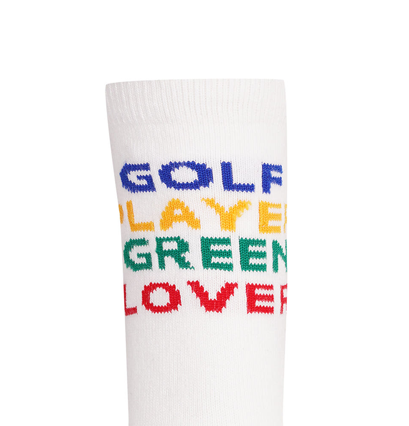 Castelbajac Women's Slogan Point Long Socks - White