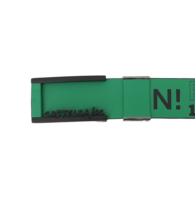 Castelbajac Men's Print Buckle Belt - Green