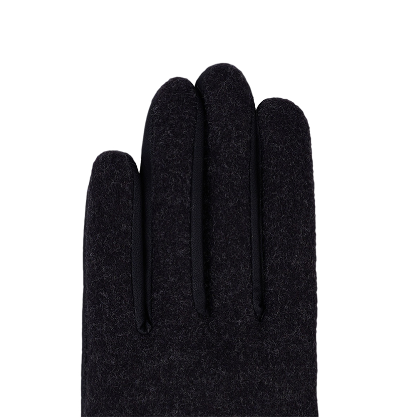 Castelbajac Women's Ribbon Point Fleece Winter Gloves - Charcoal