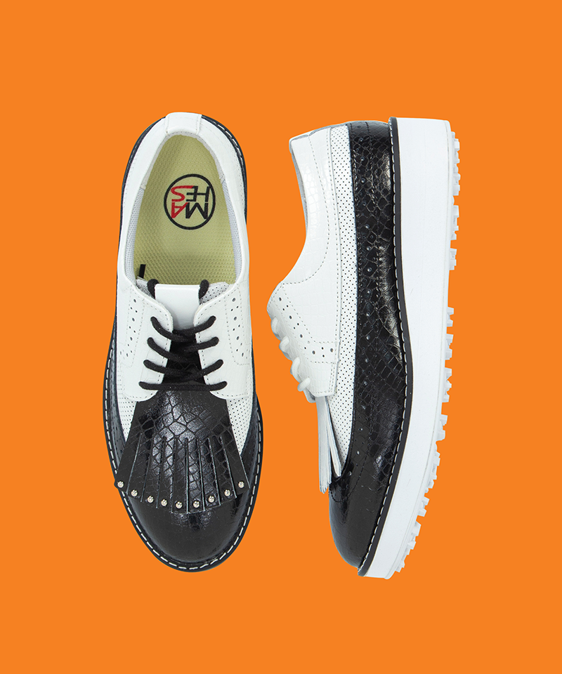 Black Label Natural Leather 2WAY Leather Sole High-Up Balance Golf Shoes - 3 Colors