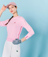 Hexagonal Pattern Cotton Ribbon Bucket Hat - Pink