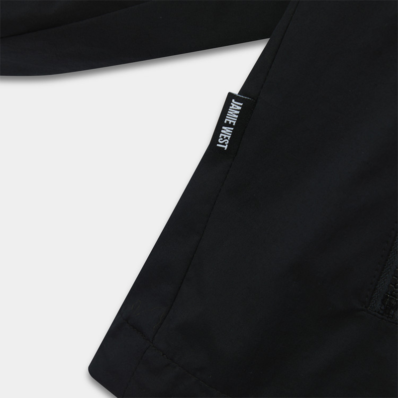 Jamie West Active Half Zip-up Hoodie Pullover - Black