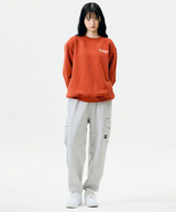 Jamie West Boucle Applique Brushed Sweatshirts - Orange