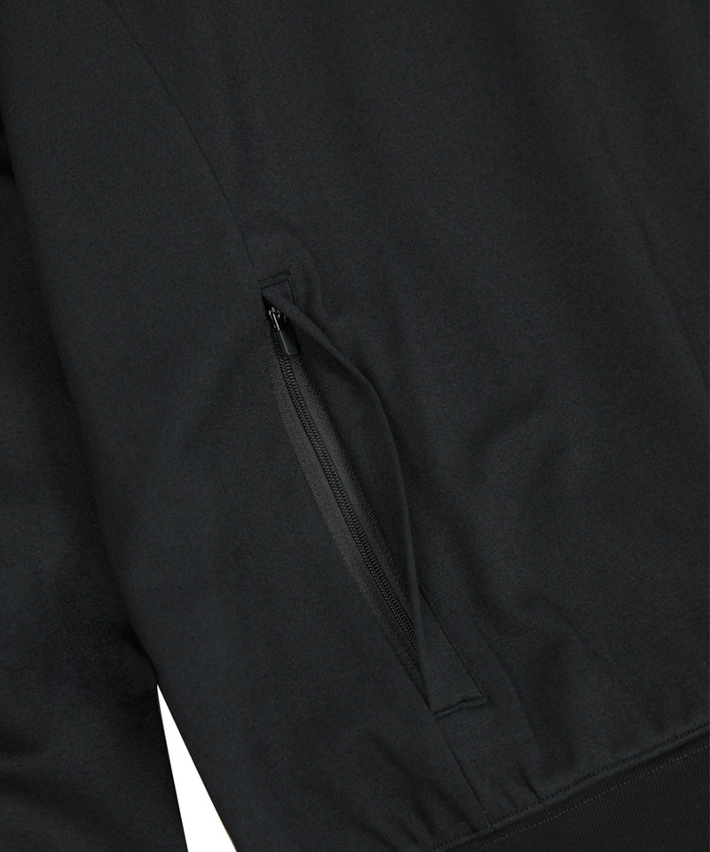 Jamie West Essential Collar Point Half Zip-up Sweatshirts -Black