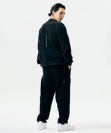 Jamie West Light Fleece Nylon Pocket Pullover - Black