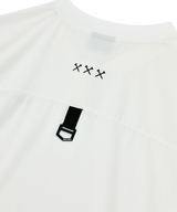 Jamie West Logo Performance Henley Collar T-Shirts - White