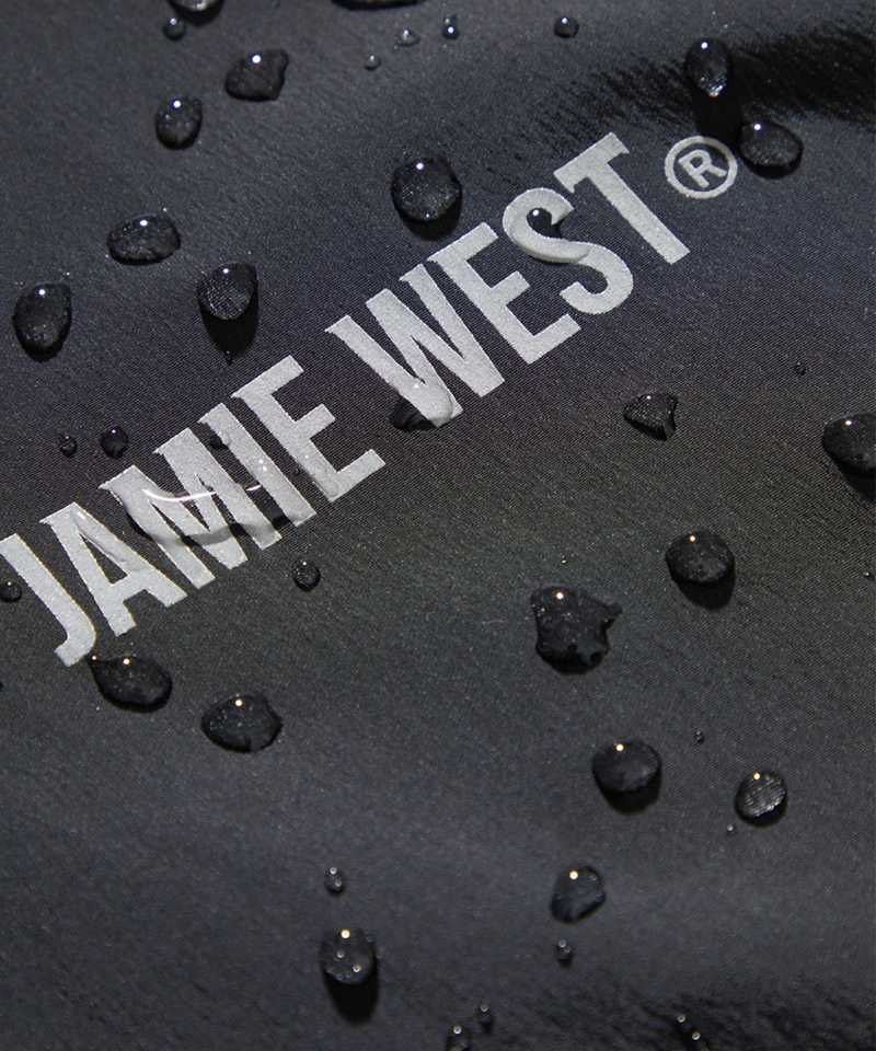 Jamie West No.9 High-Neck Packable Windbreaker - Black