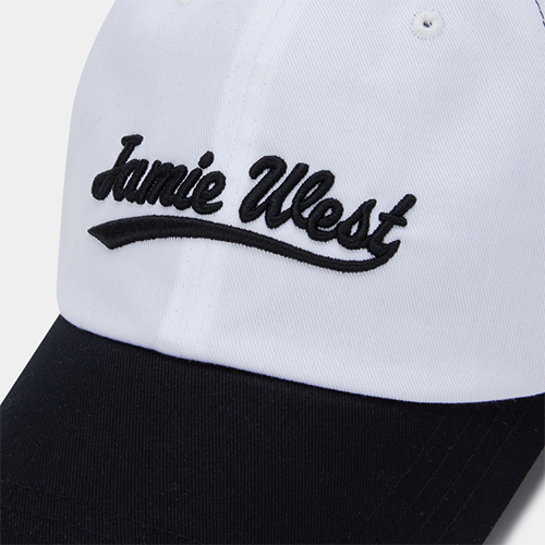 Jamie West Retro Lettering 2Tone Ballcap - White