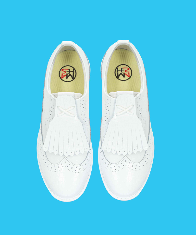 Natural leather 4-way tassel-decorated high-up balance handmade golf shoes - 4 Colors