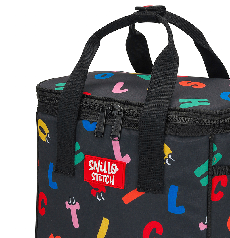 Picnic Cooler Bag Alphabet - Black