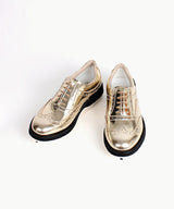 [Warehouse Sale] Giclee No.21 Premium Leather Golf Shoes - Gold