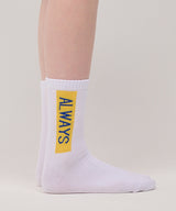 MACKY Golf: Always Happy Socks - White