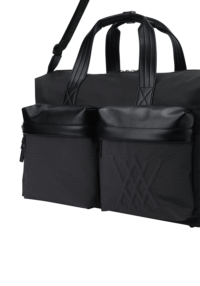 Uni Color Block Boston Bag - Black