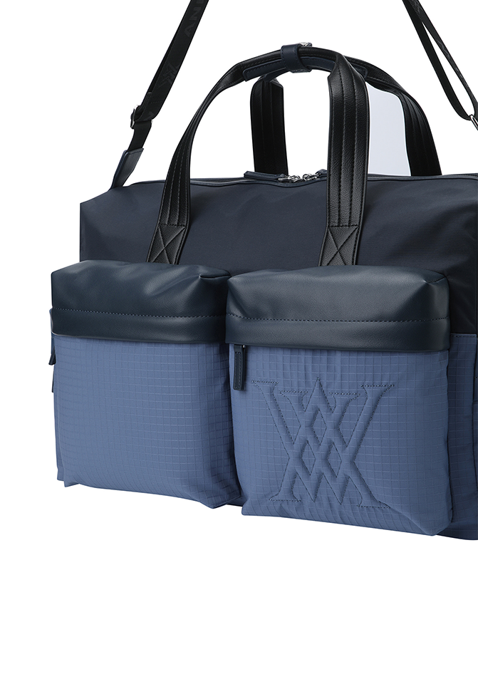 Uni Color Block Boston Bag - Navy