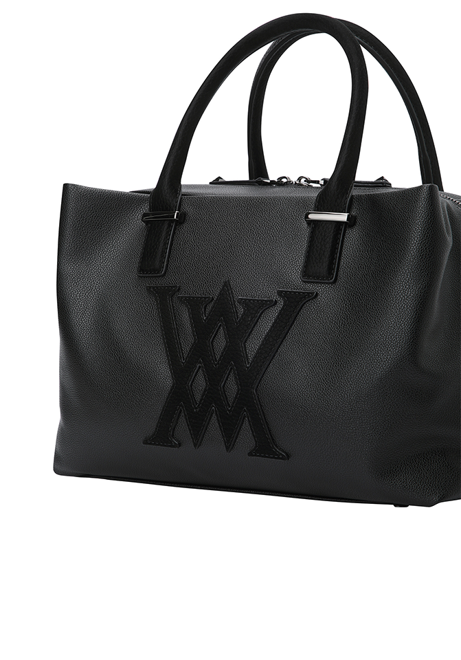 Uni Double Pocket Tote Bag - Black