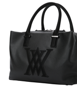 Uni Double Pocket Tote Bag - Black