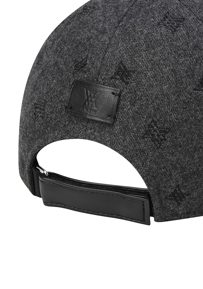Uni Logo Stitch Peach Cap - Dark Grey