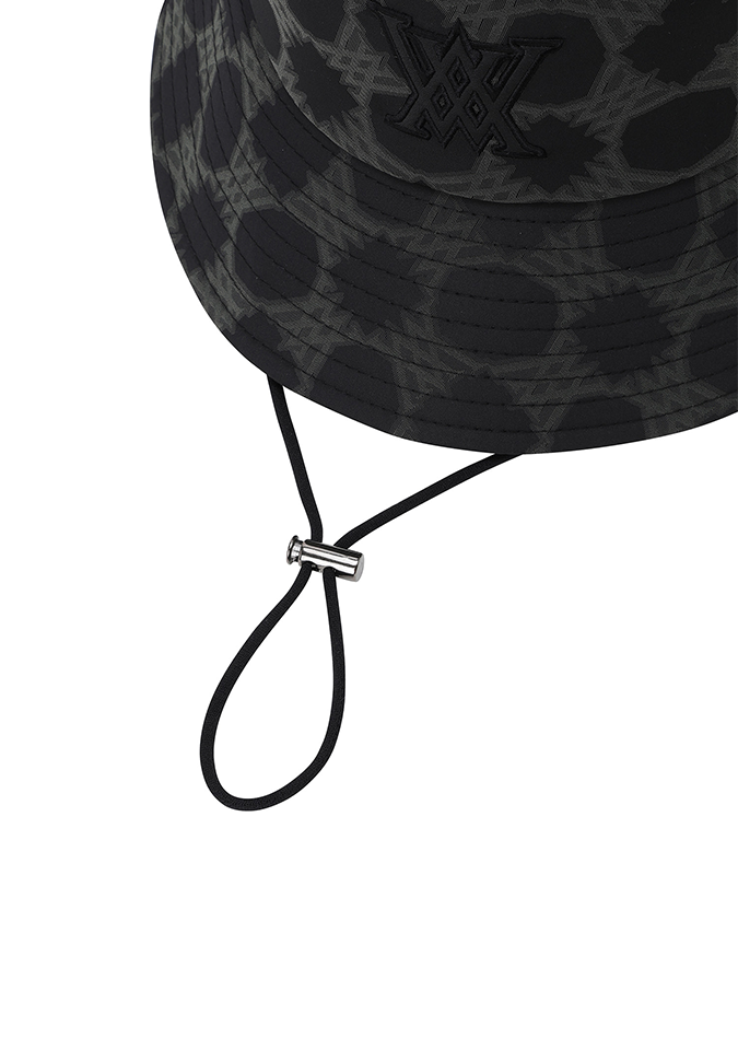 Uni Seasonal Pattern Bucket Hat - Black