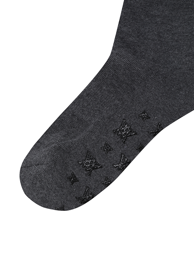 Women's Stripe Logo Middle Socks - Dark Grey