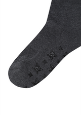Women's Stripe Logo Middle Socks - Dark Grey