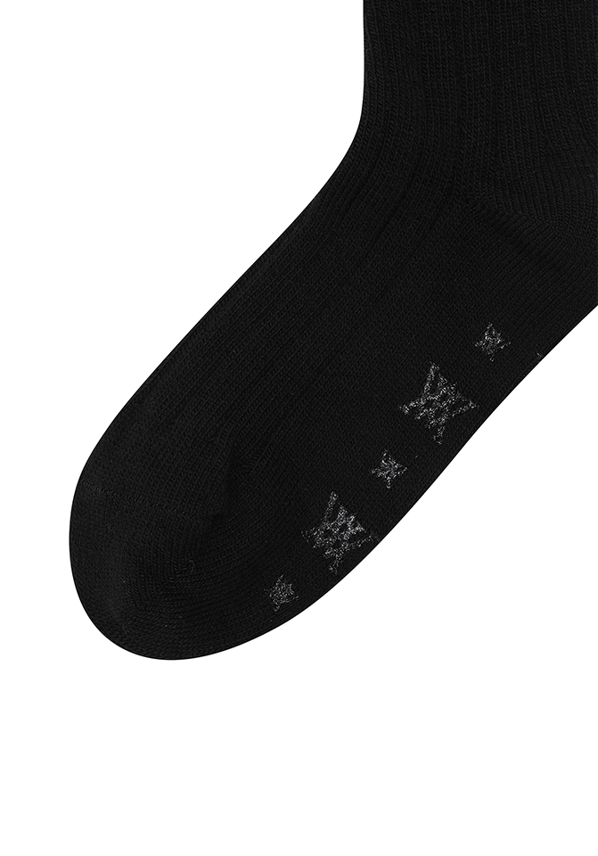 Women's Shiny Knee Socks - Black