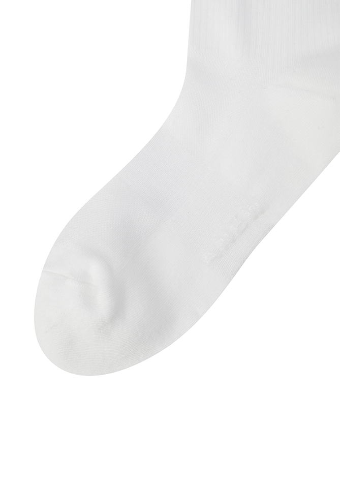 Men's Basic Middle Socks - White