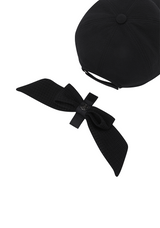 Women's Ribbon Ball Cap - Black