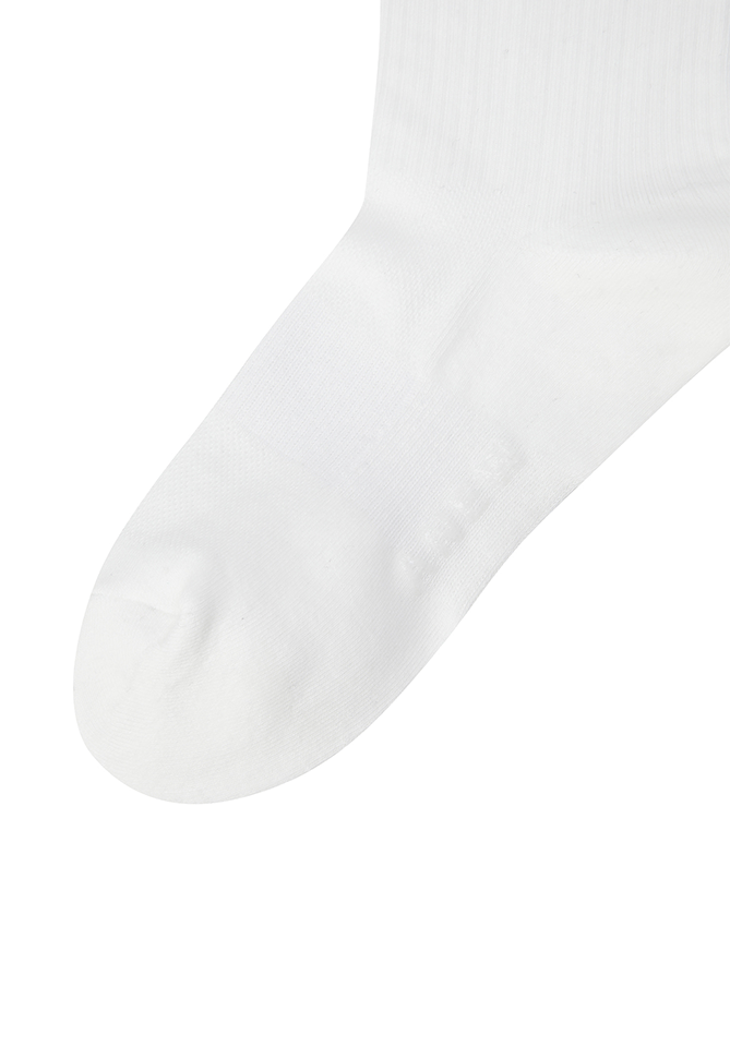 Women's Basic Middle Socks - White