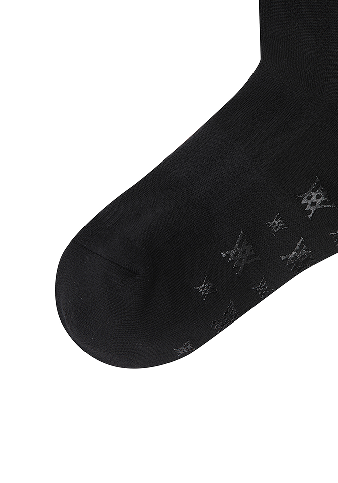 Women's Color Pop Knee Socks - Black