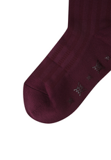 Women's Color Pop Knee Socks - Burgundy