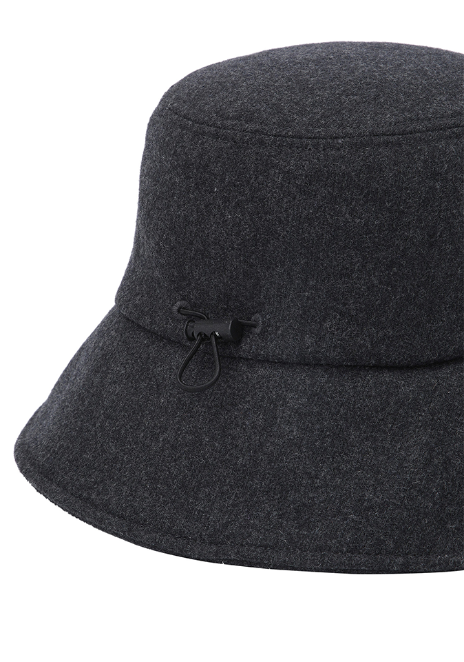Uni Logo Stitch Padded Bucket Hat - Dark Gray